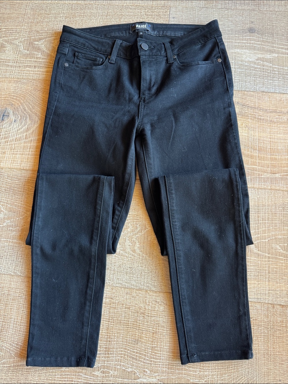 PAIGE Black Skinny Jeans - High-Rise Stretch